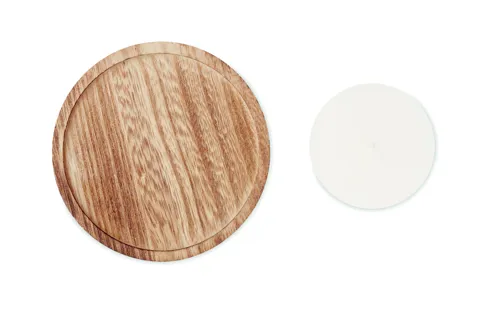 PENTAS Gyertya kerek fa talpon