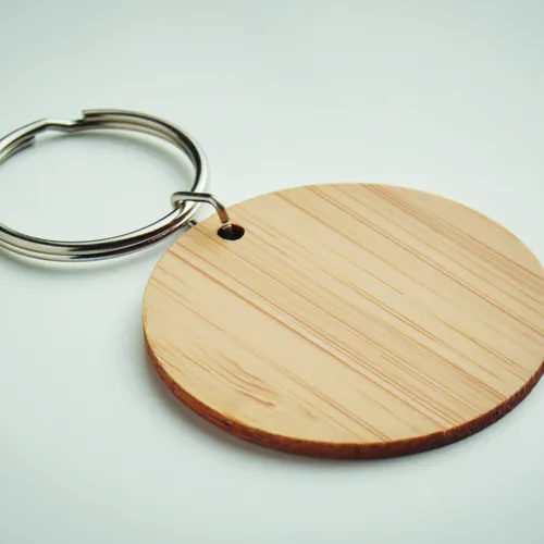 ROUNDBOO Kerek bambusz kulcstartó