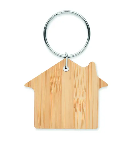 HOUSEBOO Ház alakú bambusz kulcstartó