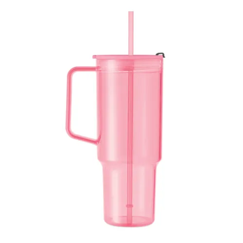 MUGORA RPET pohár 1200 ml Áttetsző Rózsaszín 