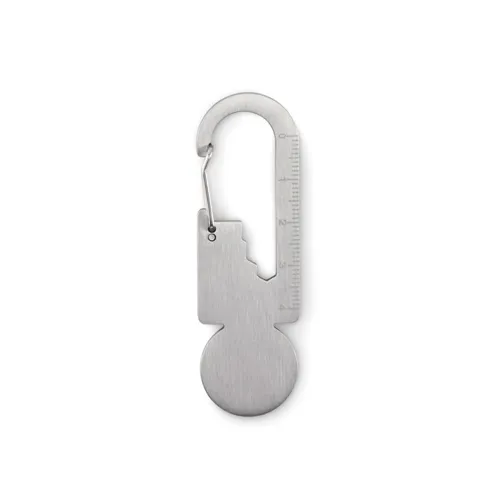 MULTIKEY Multifunkciós érmés kulcstartó Ezüst 