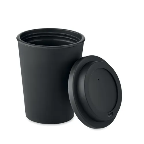 NOLA Duplafalú PP pohár 300 ml Fekete 