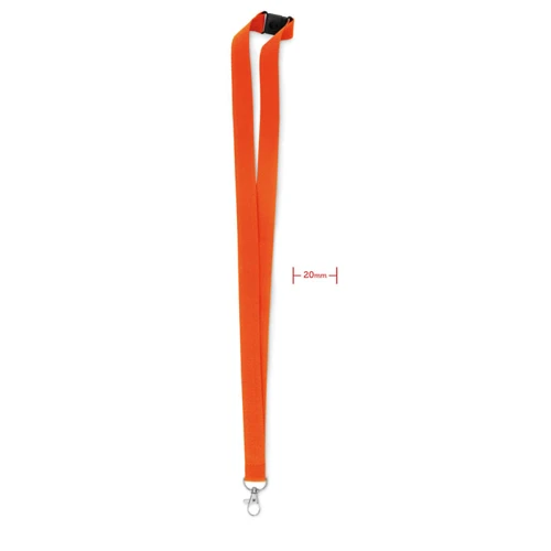 PANY Nyakpánt karabinerrel, 20 mm Narancssárga 