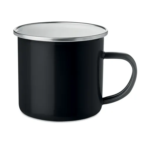 PLATEADO Zománcozott fém bögre 350 ml Fekete 