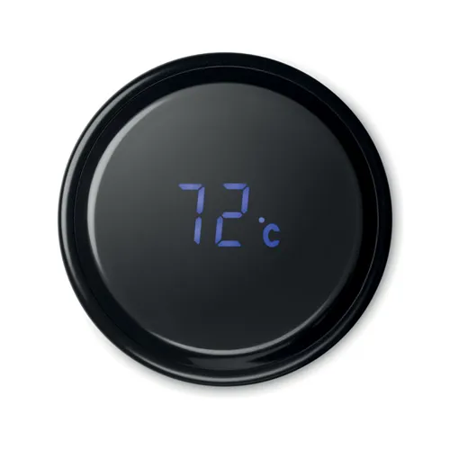 POLE Palack hőmérővel 450 ml Fekete 