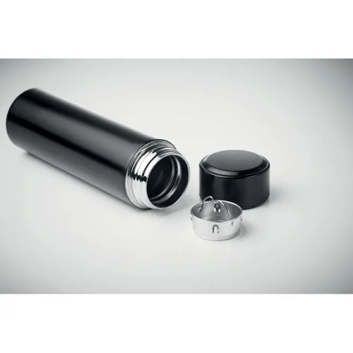 POLE Palack hőmérővel 450 ml Fekete 
