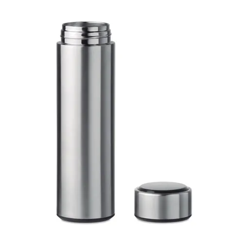 POLE Palack hőmérővel 450 ml Matt Ezüst 
