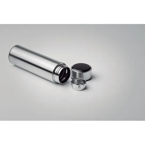 POLE Palack hőmérővel 450 ml Matt Ezüst 