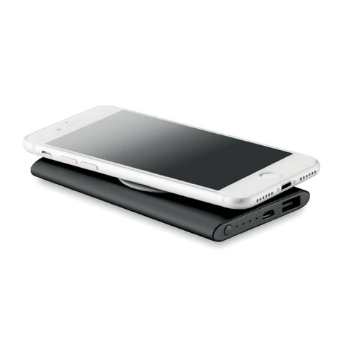 POWER&WIRELESS 4000 mAh vez.nélk. powerbank Fekete 