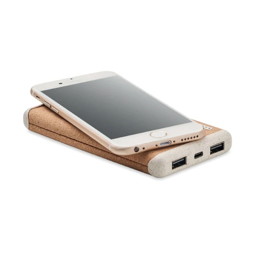 RALIA 10000 mAh vez.nélk. powerbank Bézs 