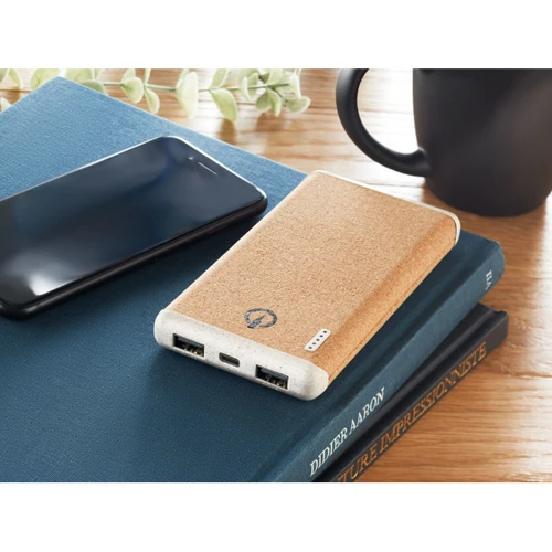 RALIA 10000 mAh vez.nélk. powerbank Bézs 