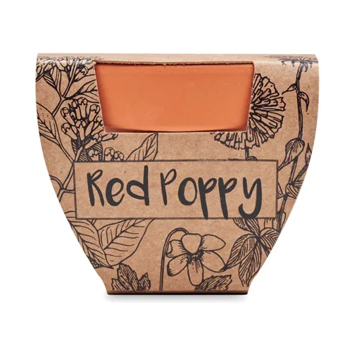 RED POPPY Terrakotta ültető, pipacs Fa 