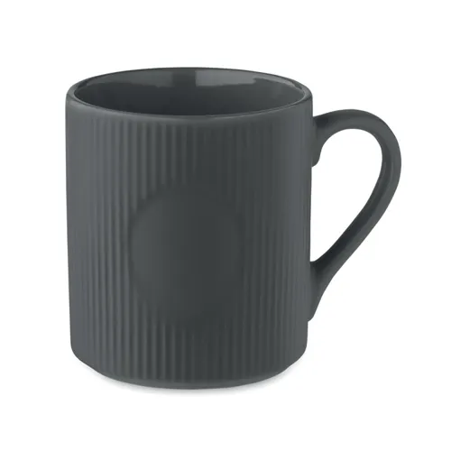 RIBMUG Bordázott kerámia bögre 340 ml Kőszürke 