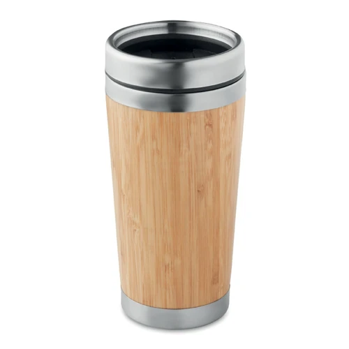 RODEODRIVE+ Duplafalú bambusz úti bögre 400ml Fa 