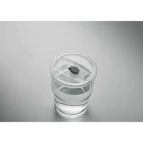 SIP Üveg pohár szívószállal 400 ml Áttetsző 