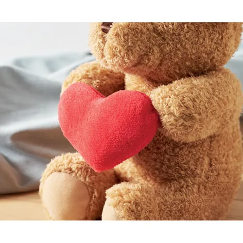 SNUGGLE Plüss mackó szívvel 23 cm Piros 