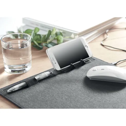 SUPERPAD RPET egéralátét  15W töltővel Kőszürke 