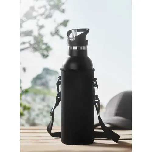 TIKSI Duplafalú termosz 700 ml Fekete 
