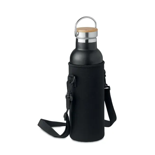 TIKSI Duplafalú termosz 700 ml Fekete 