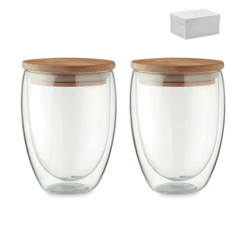 TIRANA SET 2 db 350 ml-es pohár készlet Áttetsző 