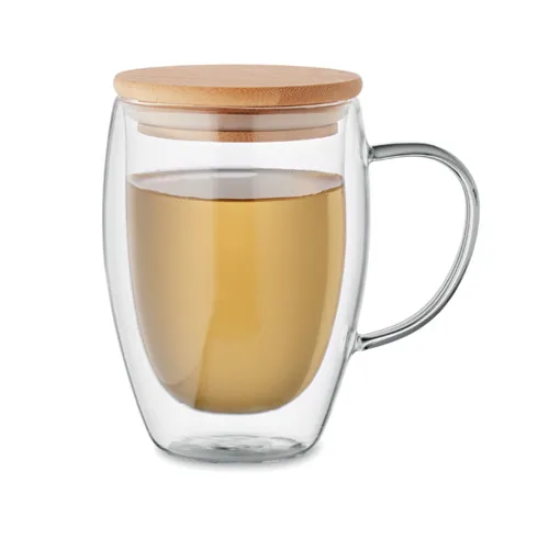 TIROL Duplafalú boroszilikát 350 ml Áttetsző 