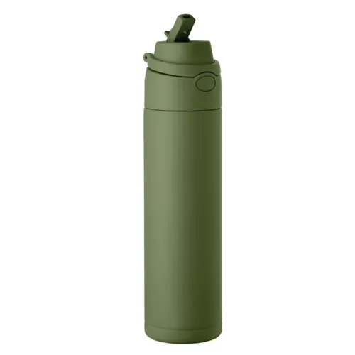 TOIEN ONE Szimplafalú palack 650 ml Sötétzöld 