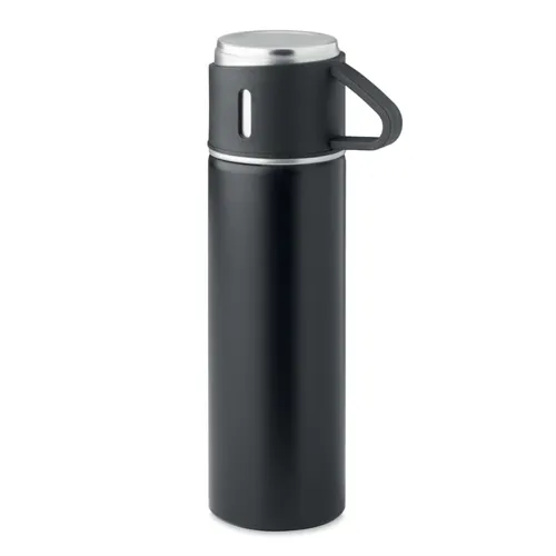 TONIA Duplafalú termoszpalack 420 ml Fekete 