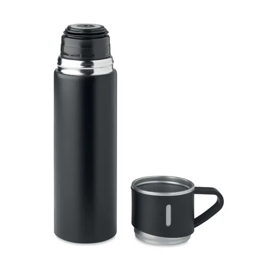 TONIA Duplafalú termoszpalack 420 ml Fekete 