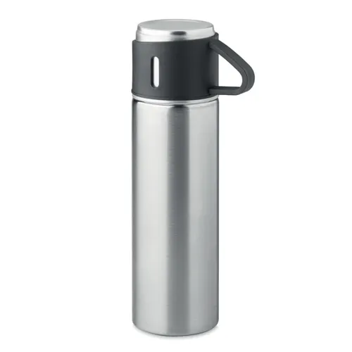 TONIA Duplafalú termoszpalack 420 ml Matt Ezüst 