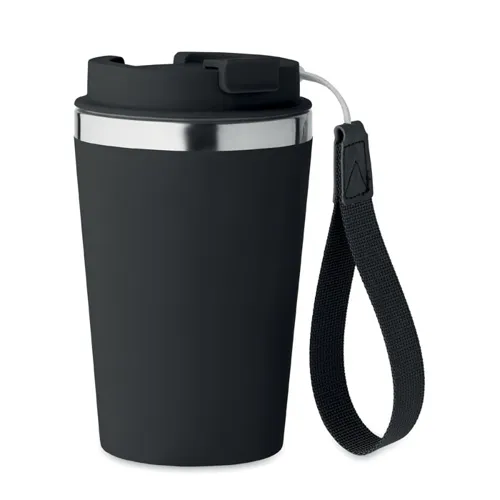 TOPAZ Duplafalú pohár 350 ml Fekete 