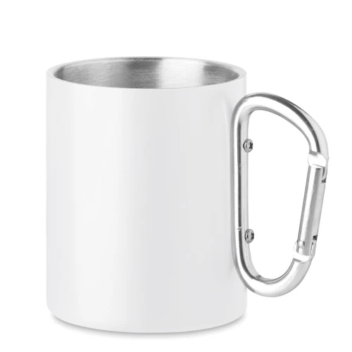 TRUMBA Duplafalú fém bögre 300 ml Fehér 
