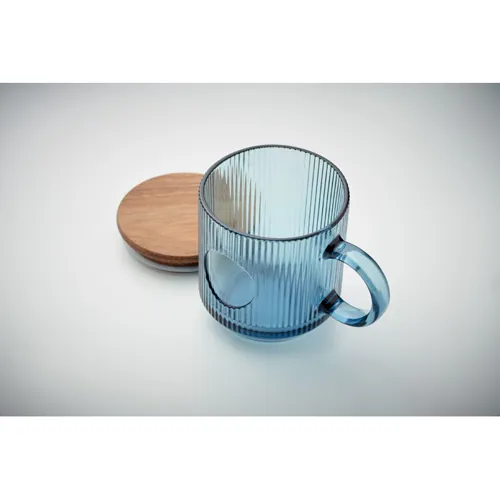 VITRIO MUG Bordázott üveg bögre 300 ml Áttetsző Kék 
