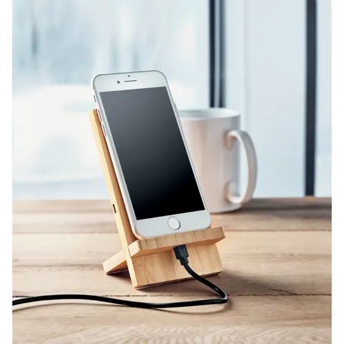 WHIPPY PLUS Vez.nélk. töltő telefon tartó Fa 