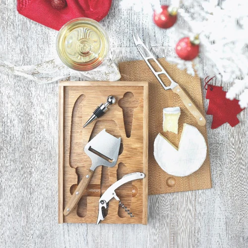 WINE&CHEESE Sajt- és bor szett Fa 