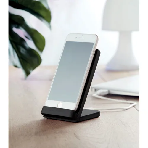 WIRESTAND Bambusz vezeték nélk. töltő 5W Fekete 
