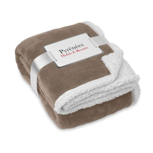 ZERMATT Korall gyapjú/sherpa takaró Khaki 